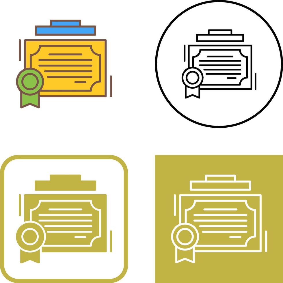 Certificate Icon Design vector