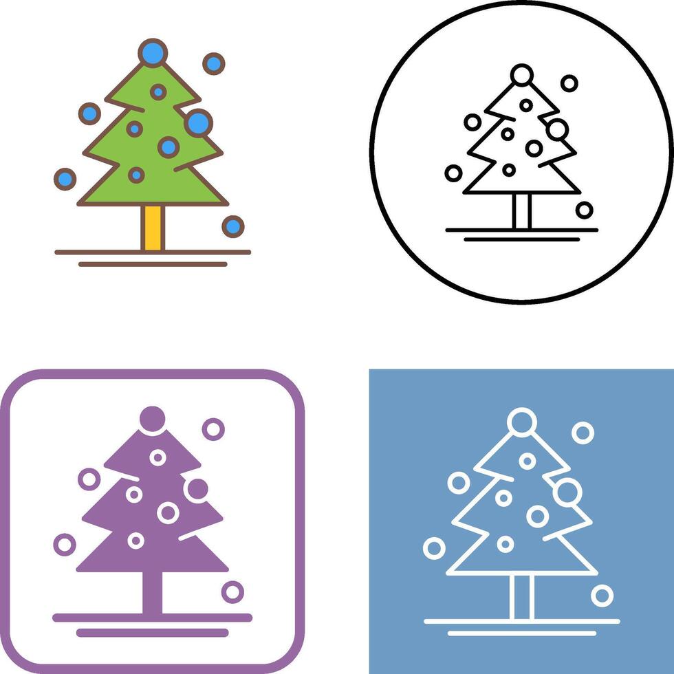 Christmas Tree Icon Design vector