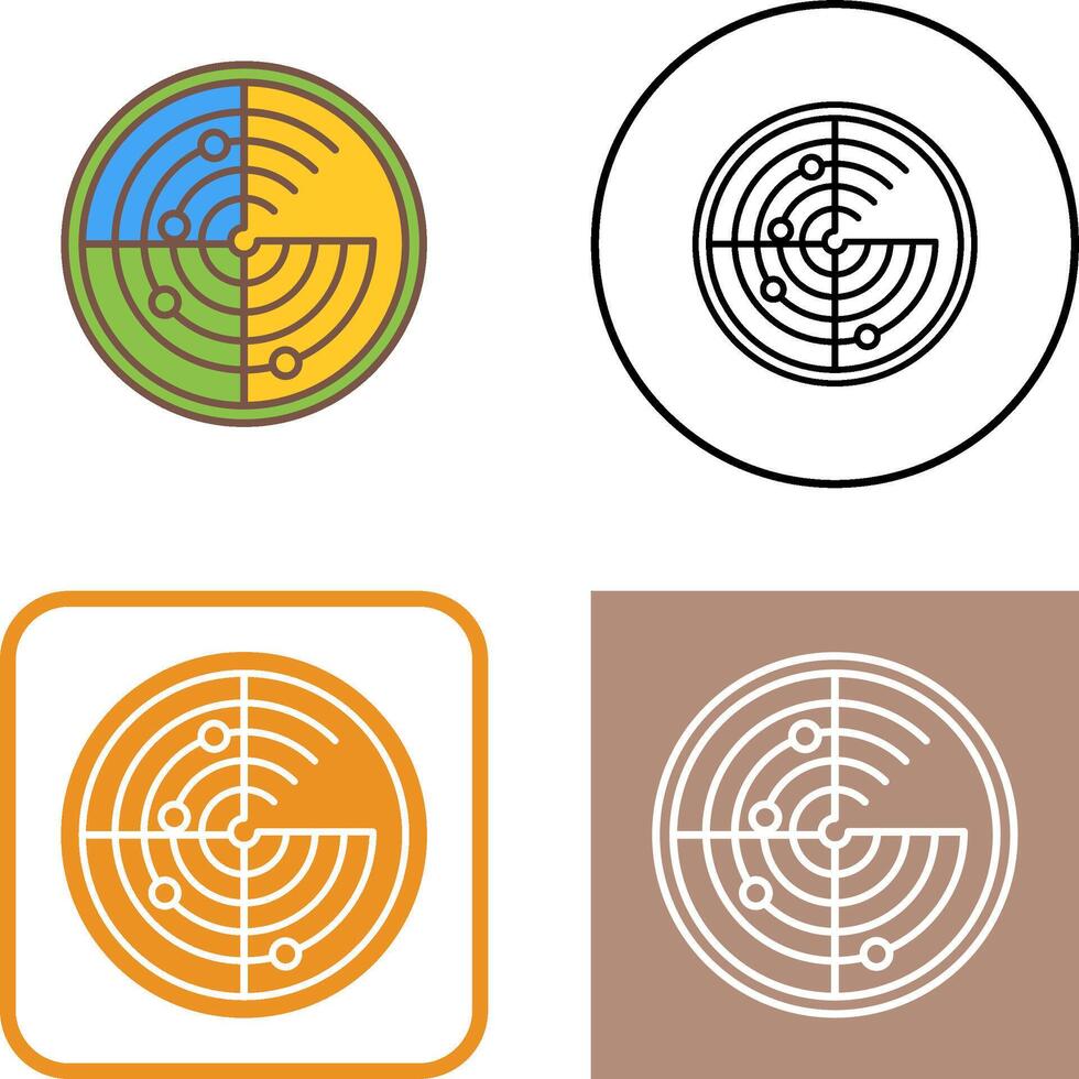 Radar Icon Design vector