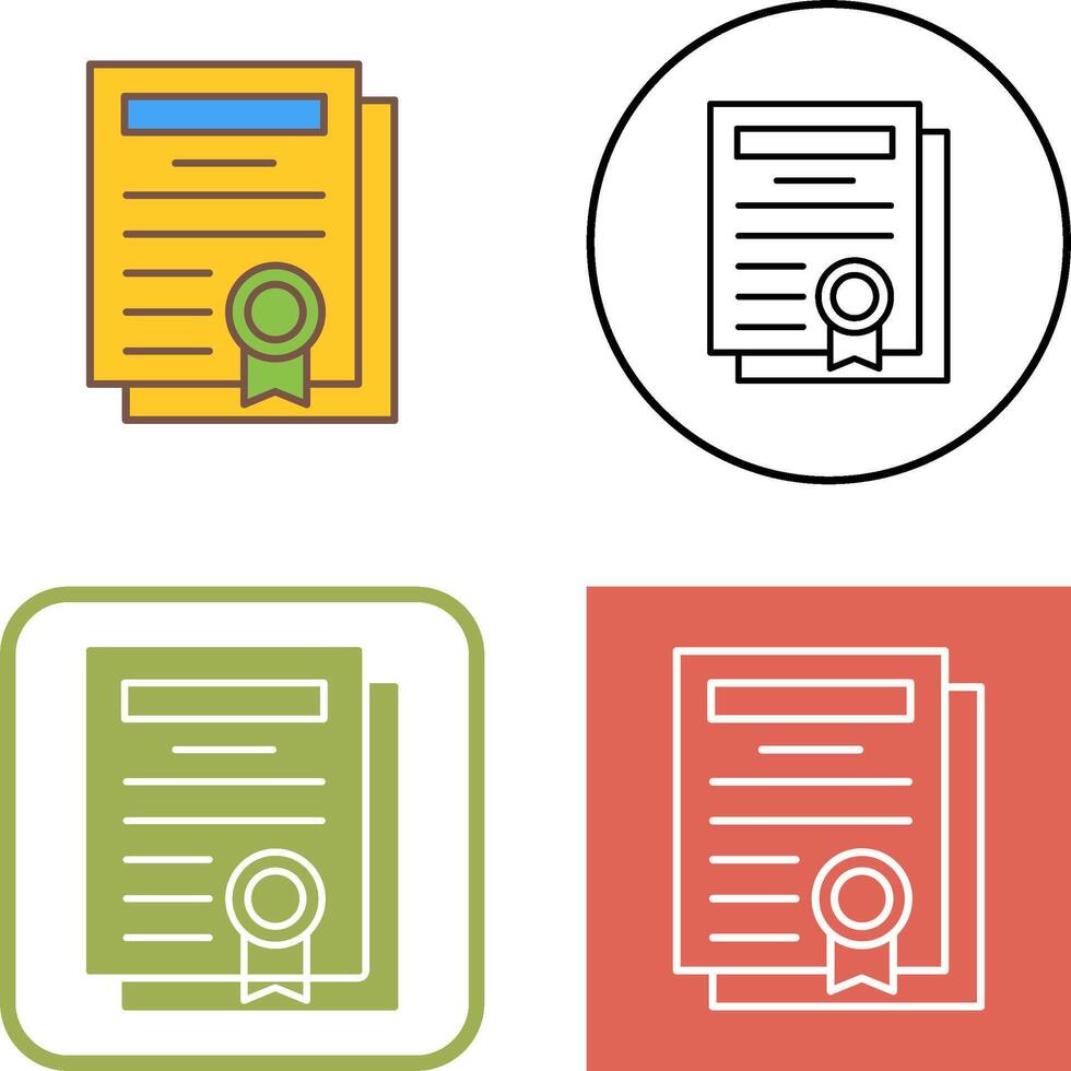 Diploma Icon Design vector