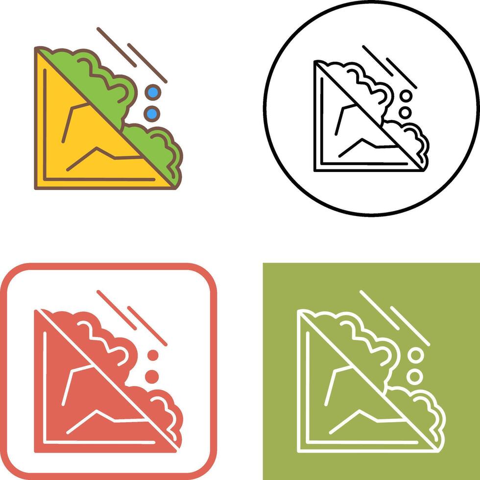 Avalanche Icon Design vector
