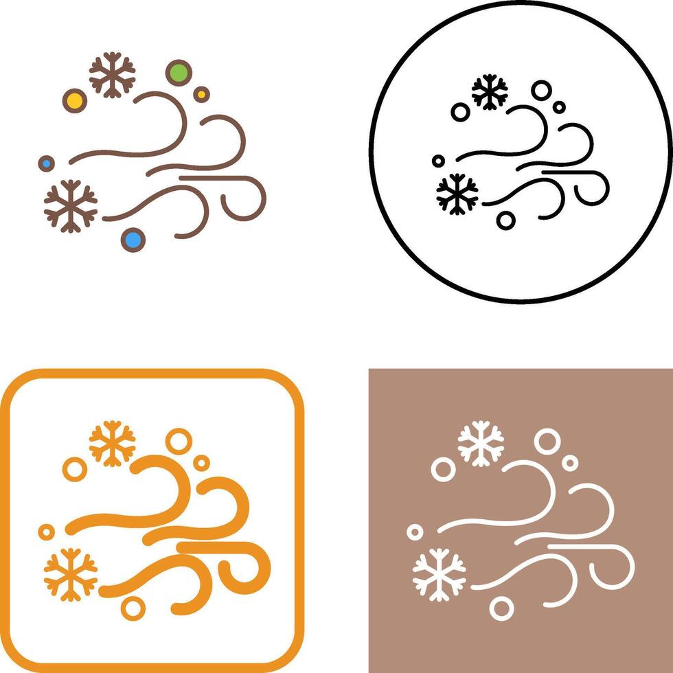 Blizzard Icon Design vector