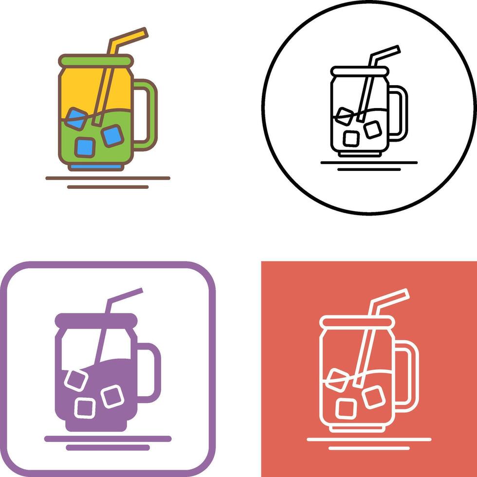 Iced Tea Icon Design vector
