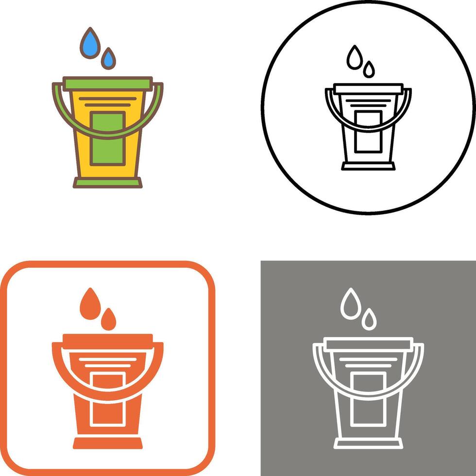 Water Bucket Icon Design vector