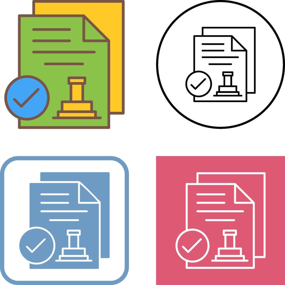 Approved Icon Design vector