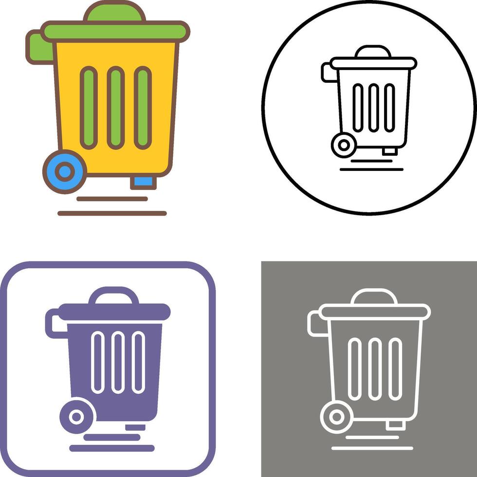 Dustbin Icon Design vector