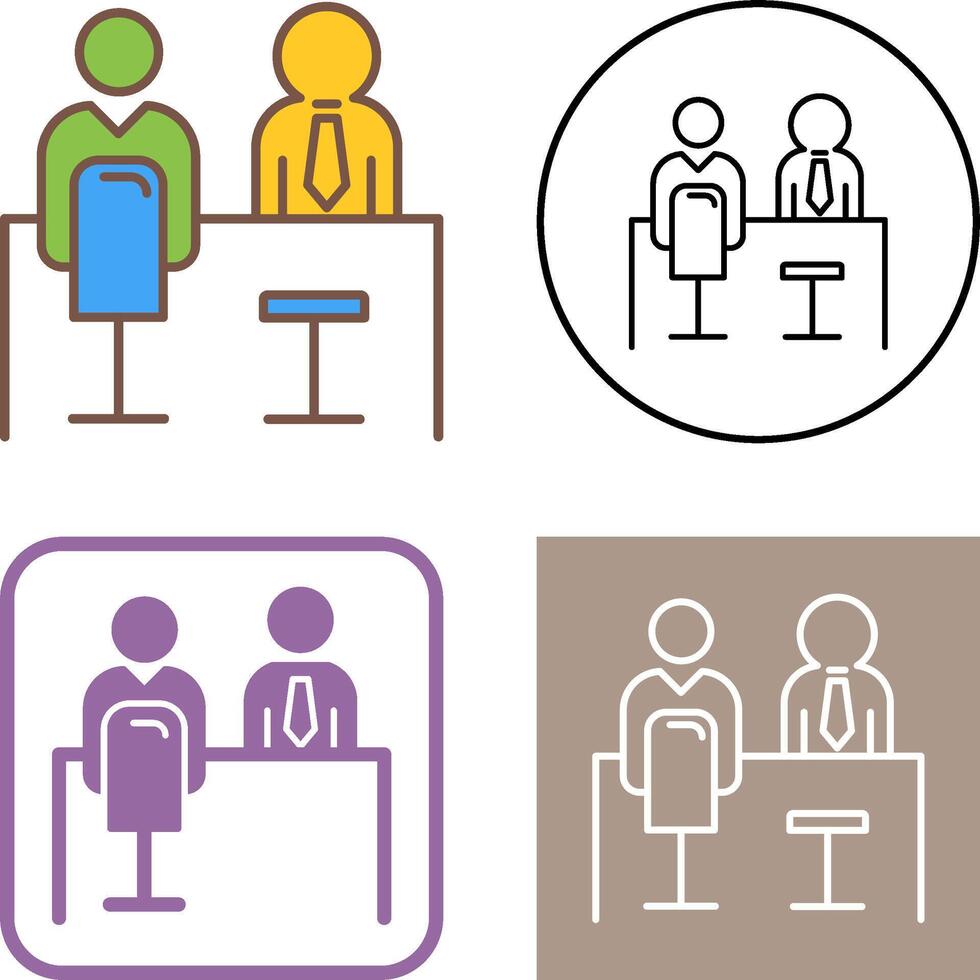 Employee Interview Icon Design vector