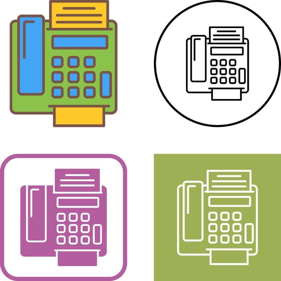 fax Machine Icon Design vector