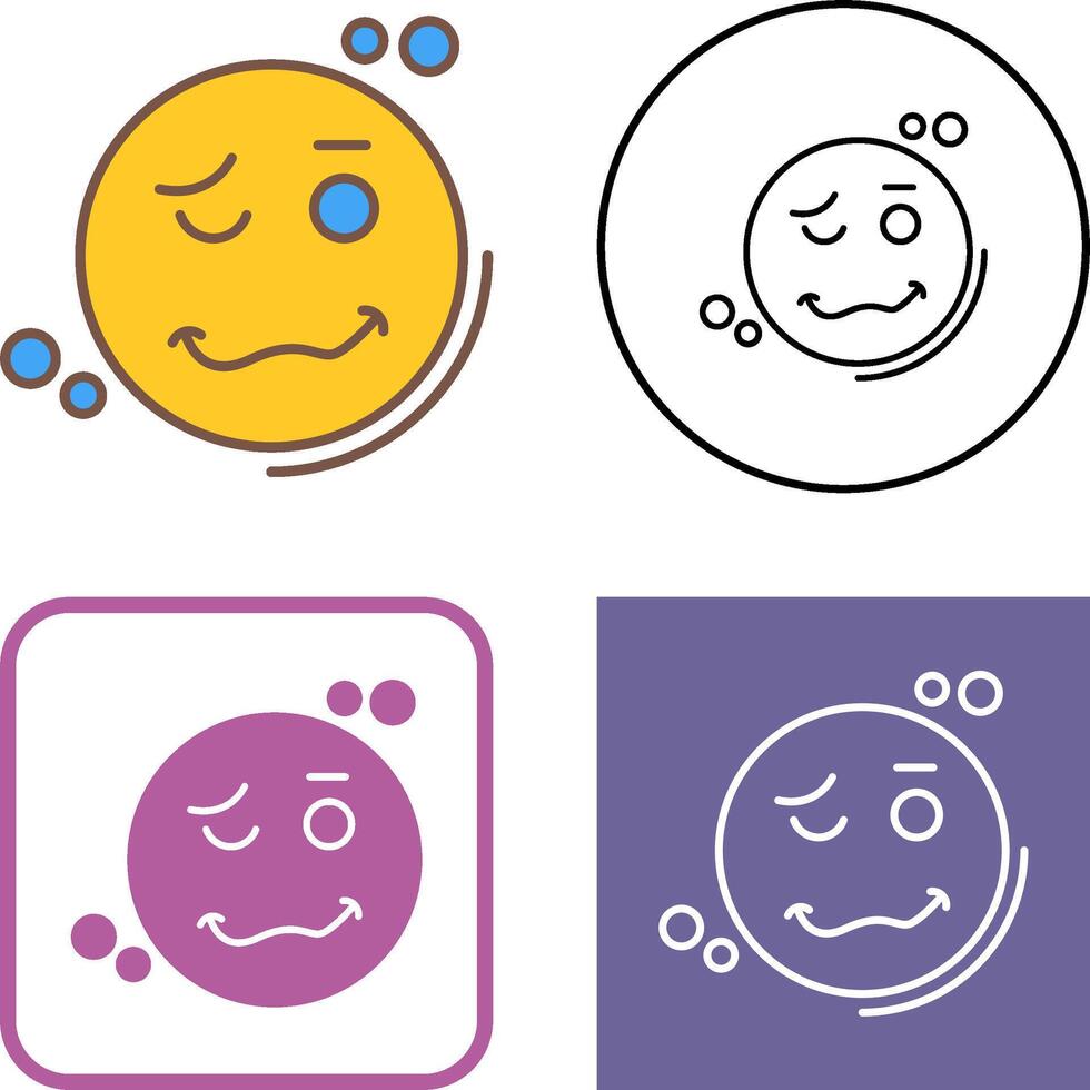 Drunk Icon Design vector