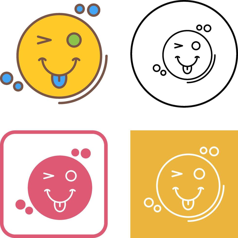 Tongue Out Icon Design vector