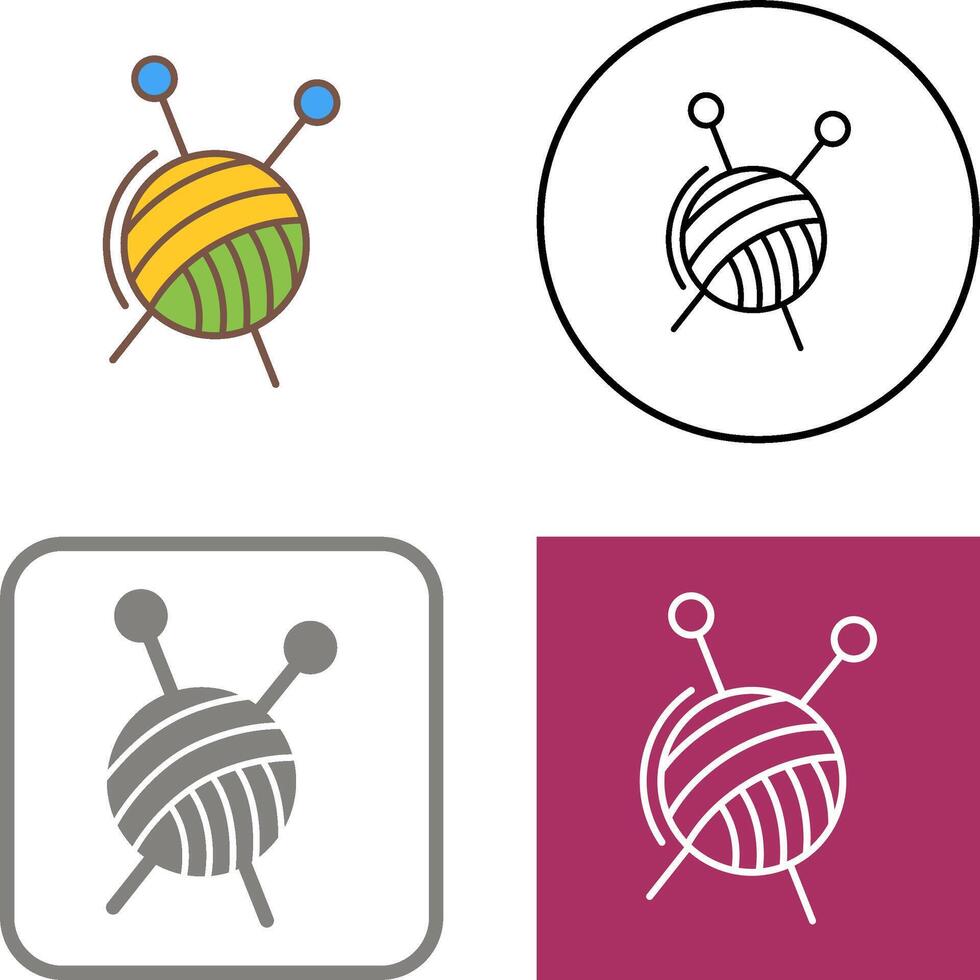 Knitting Icon Design vector