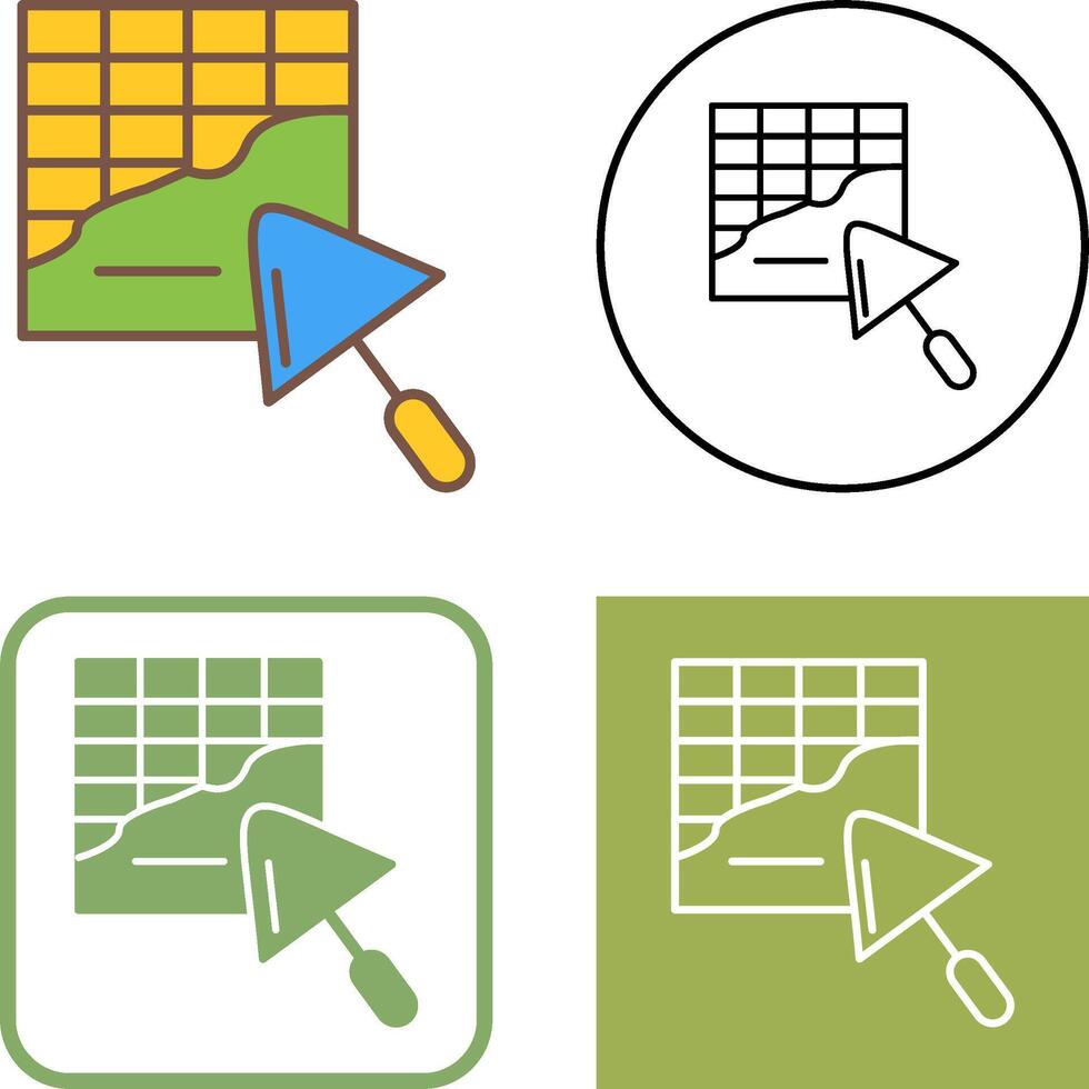 Plastering Icon Design vector