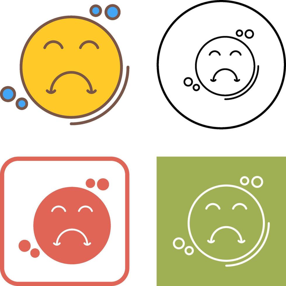 Upset Icon Design vector