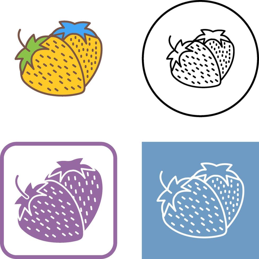 Strawberry Icon Design vector