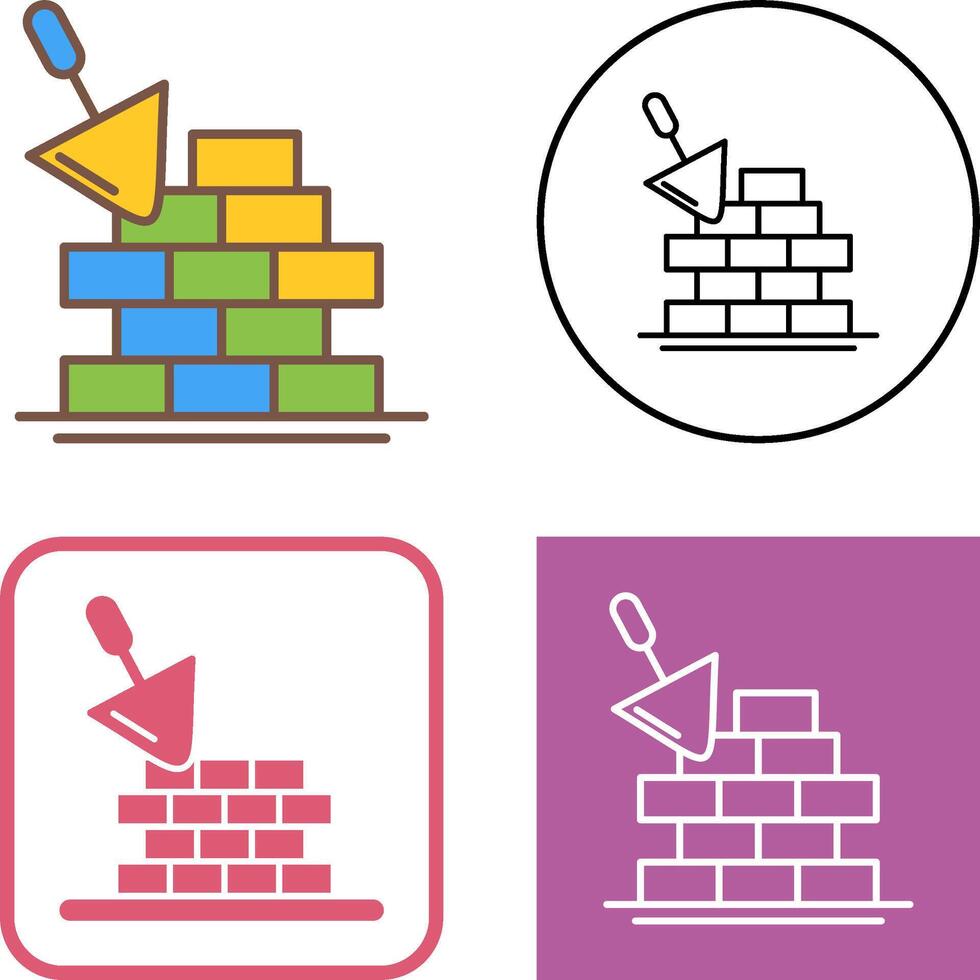 Brickwall Icon Design vector