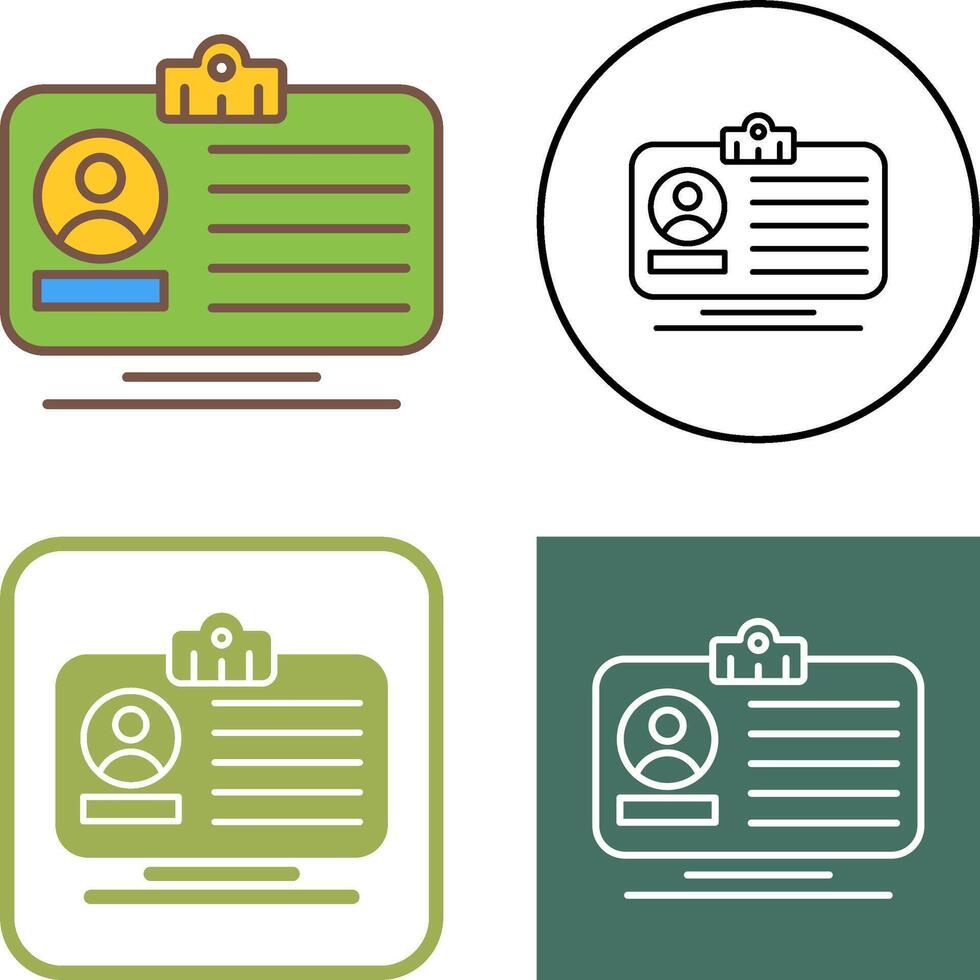 Id Card Icon Design vector