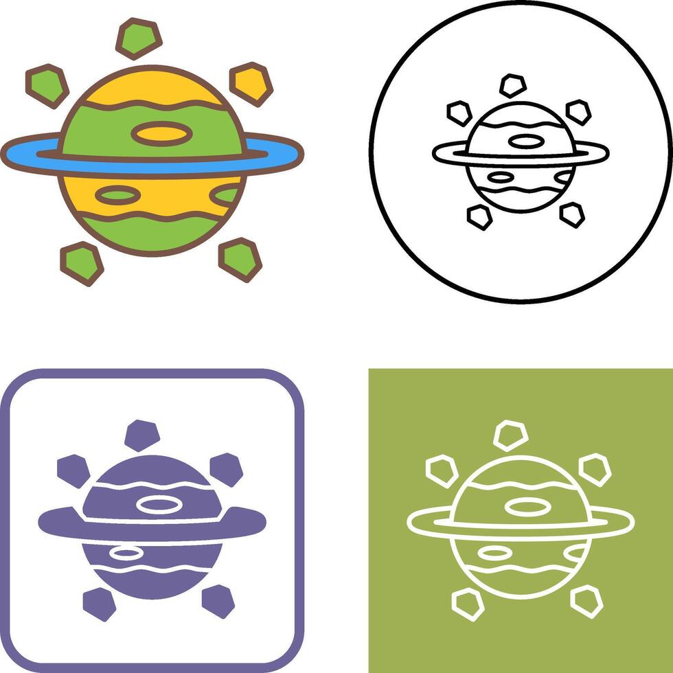 Saturn Icon Design vector