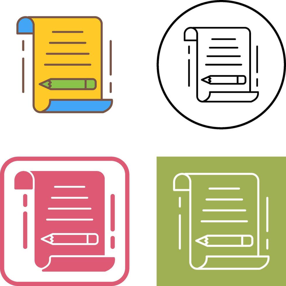 Write Icon Design vector