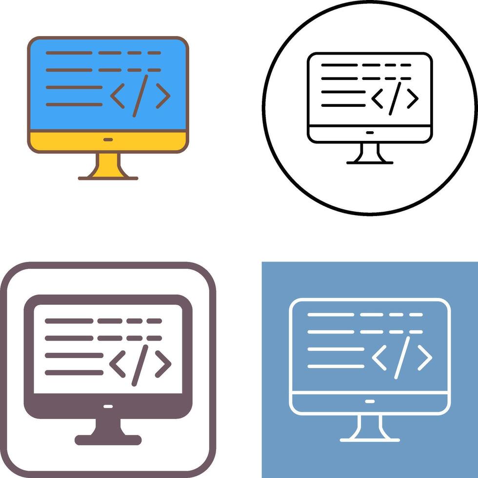 Coding Icon Design vector