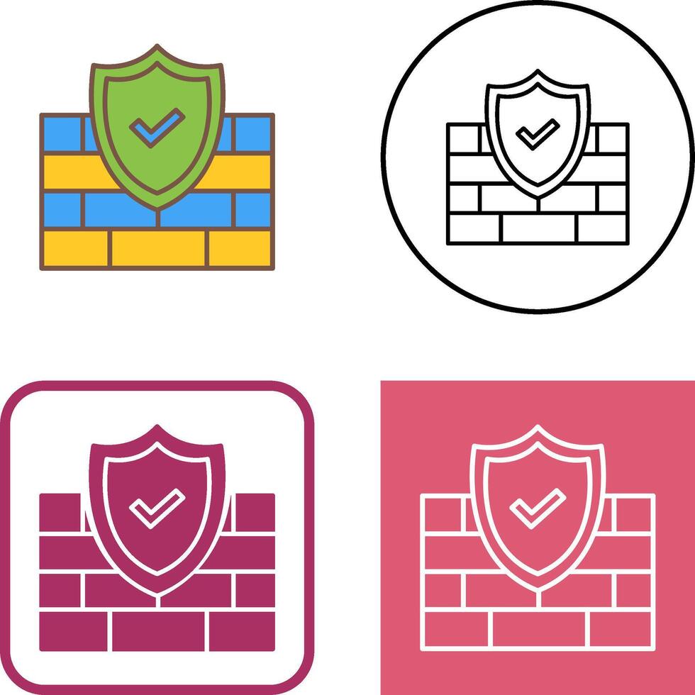 FireWall Icon Design vector