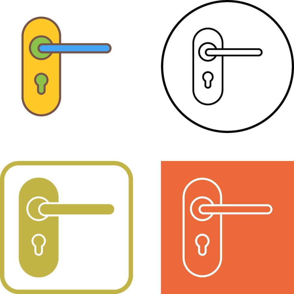 Door Lock Icon Design vector