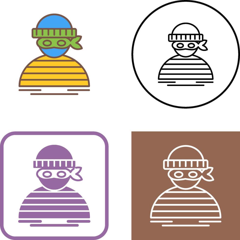 Thief Icon Design vector