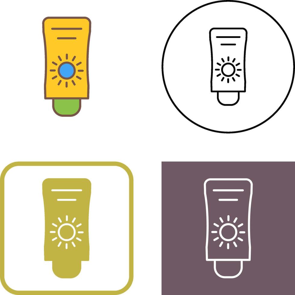 Sun Cream Icon Design vector