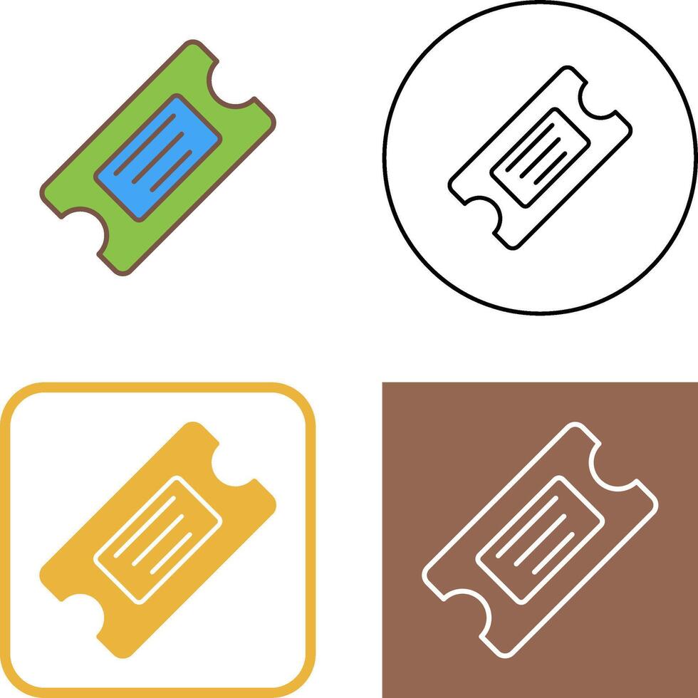 Ticket Icon Design vector