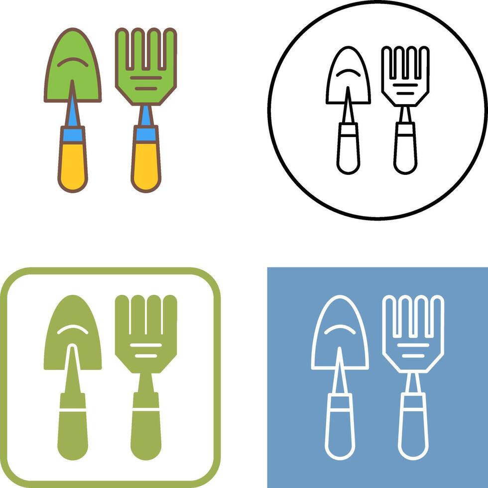 Gardening Tools Icon Design vector