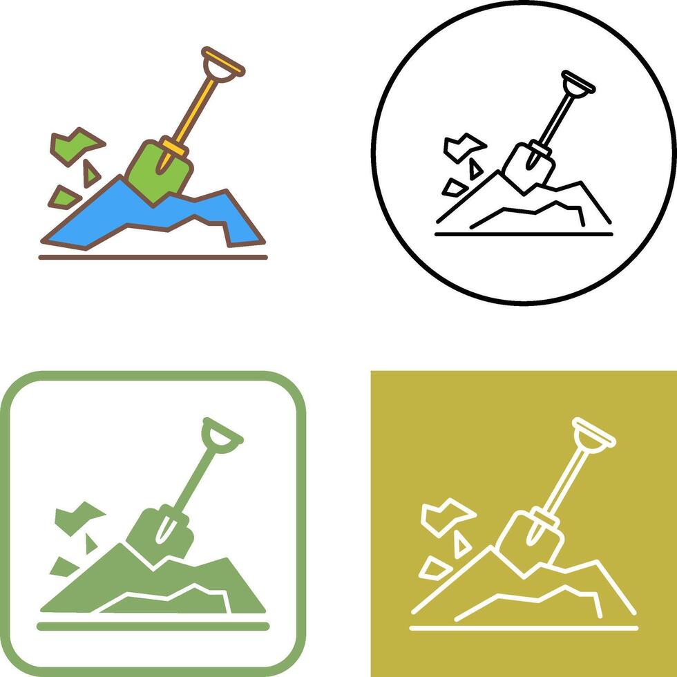 Digging Icon Design vector