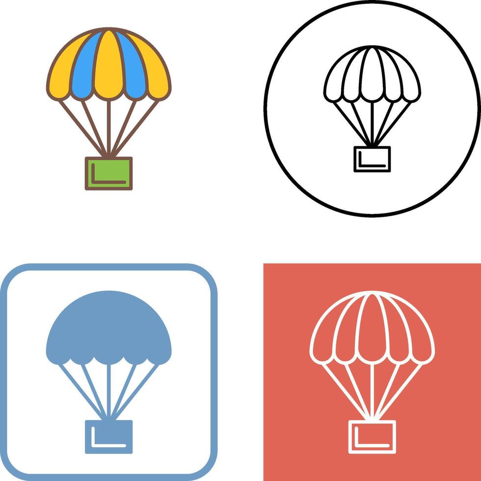 Parachute Icon Design vector