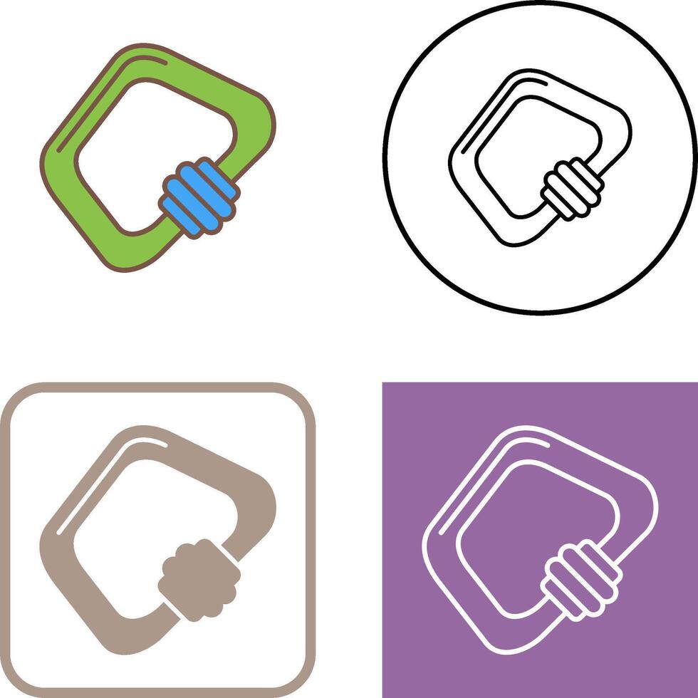 Carabiner Icon Design vector