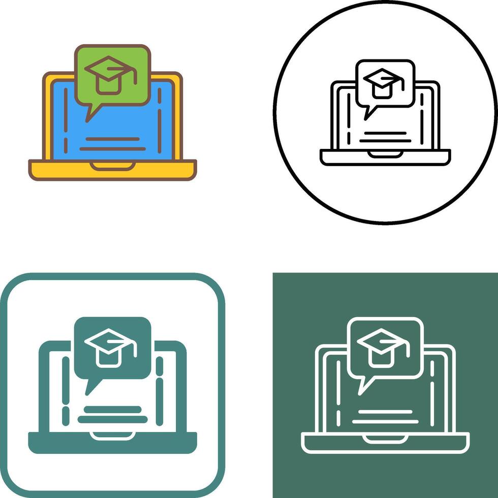 E Learning Icon Design vector