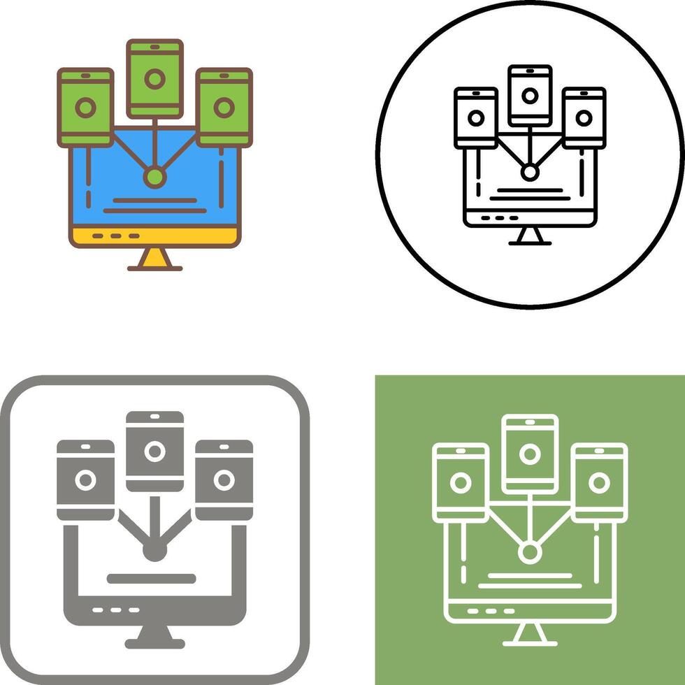 Computer Networks Icon Design vector