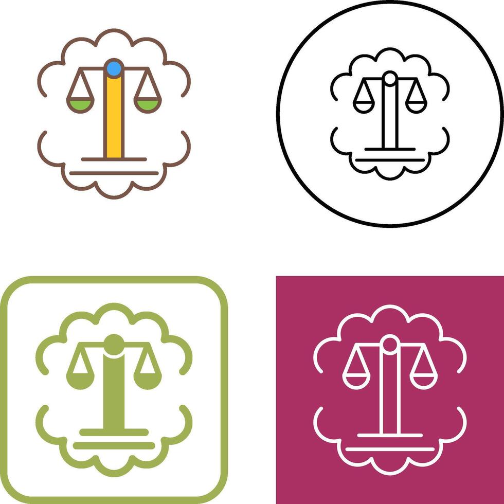 Justice Scale Icon Design vector