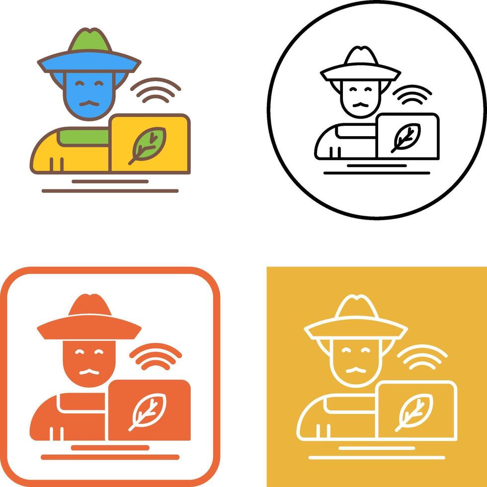 Farmer Icon Design vector