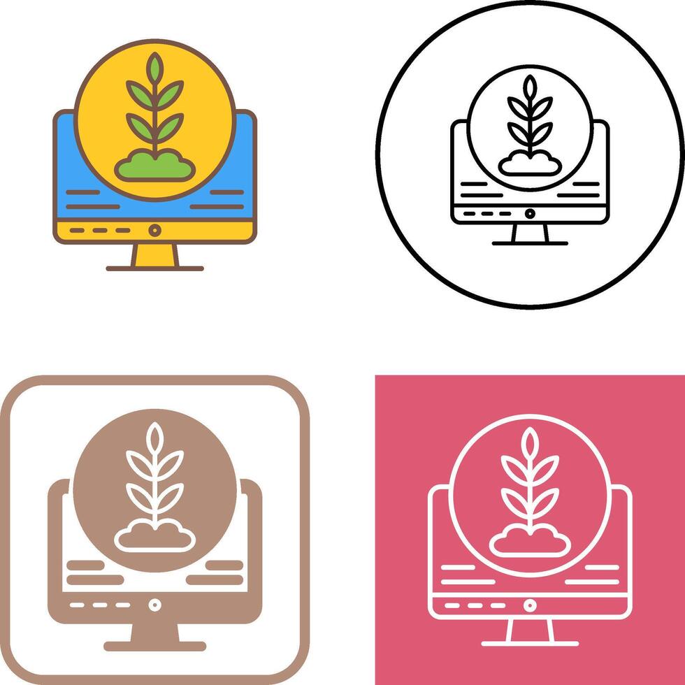 Plant Icon Design vector