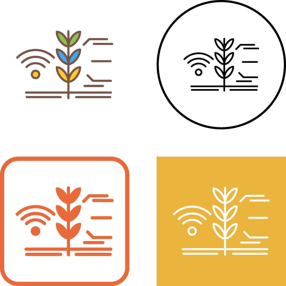 Smart Farm Icon Design vector