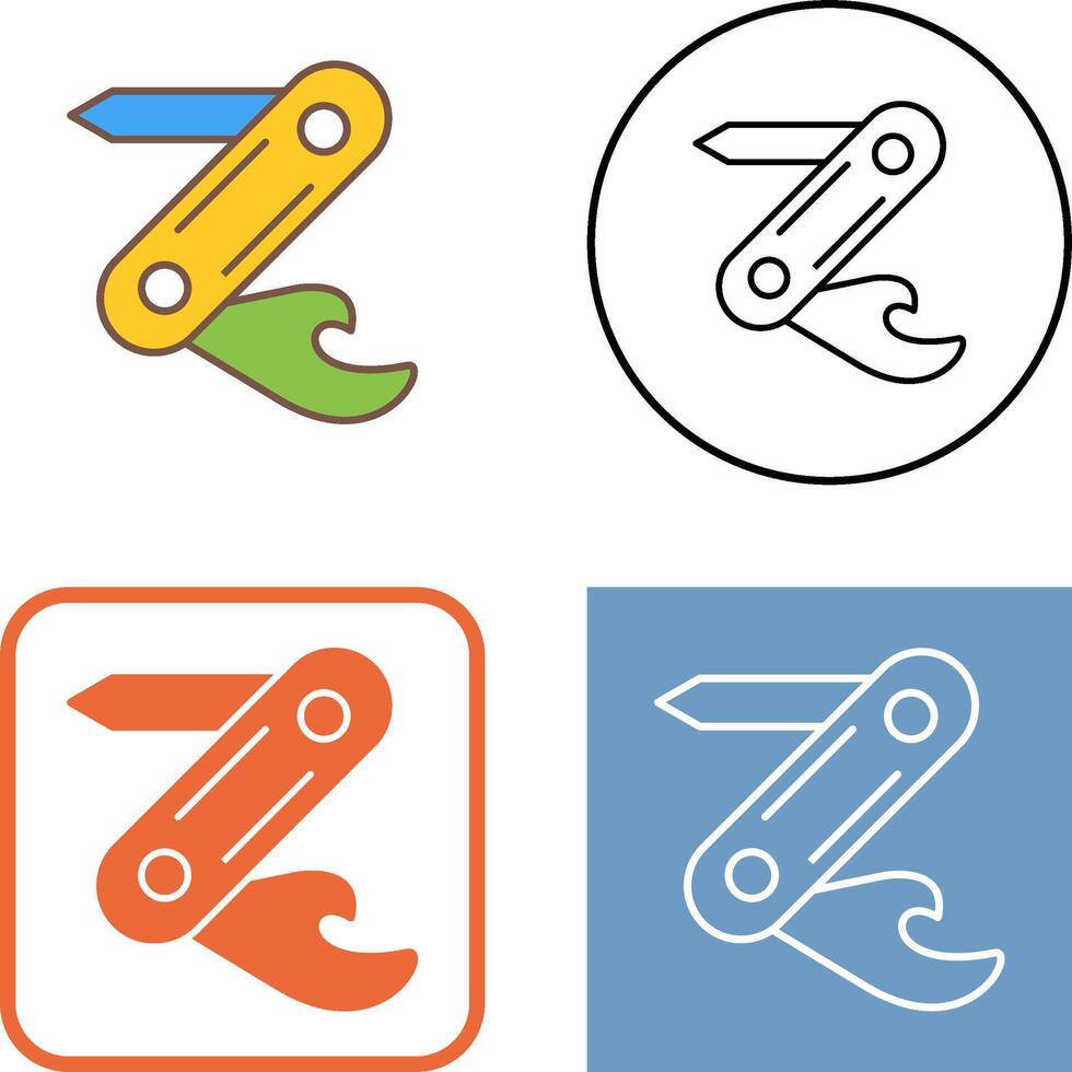 Swiss Army Knife Icon Design vector