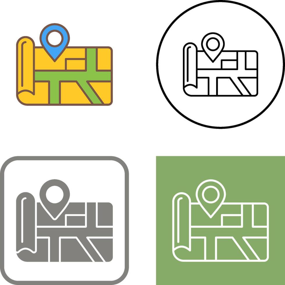 Map Icon Design vector