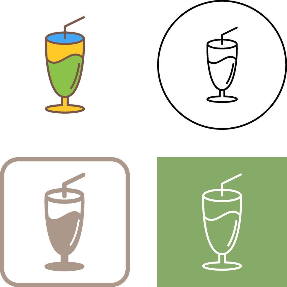 Milkshake Icon Design vector