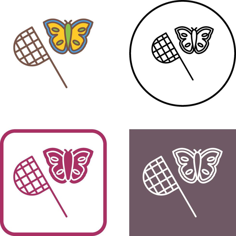 Butterfly Catcher Icon Design vector