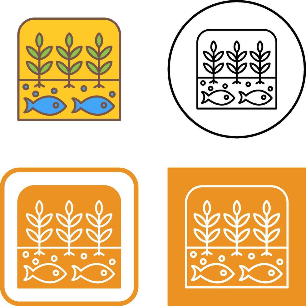 Hydroponic Icon Design vector
