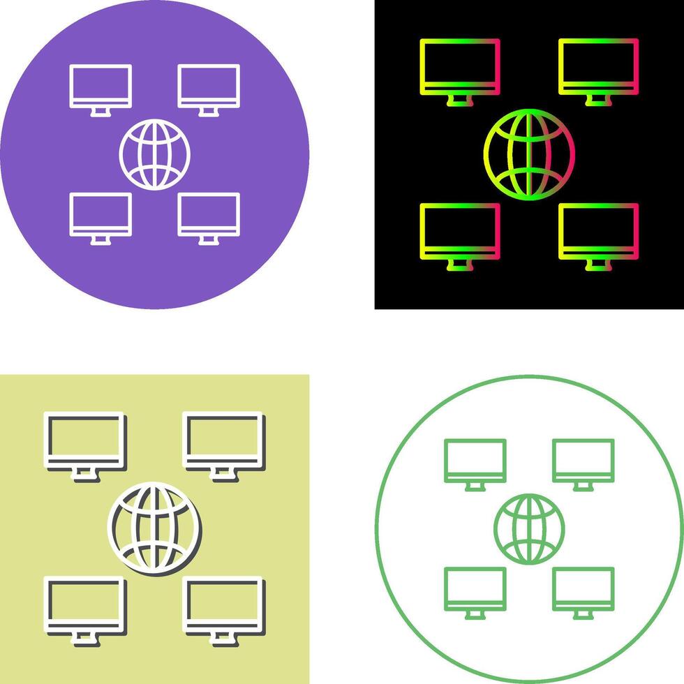 Unique Company Network Icon Design vector