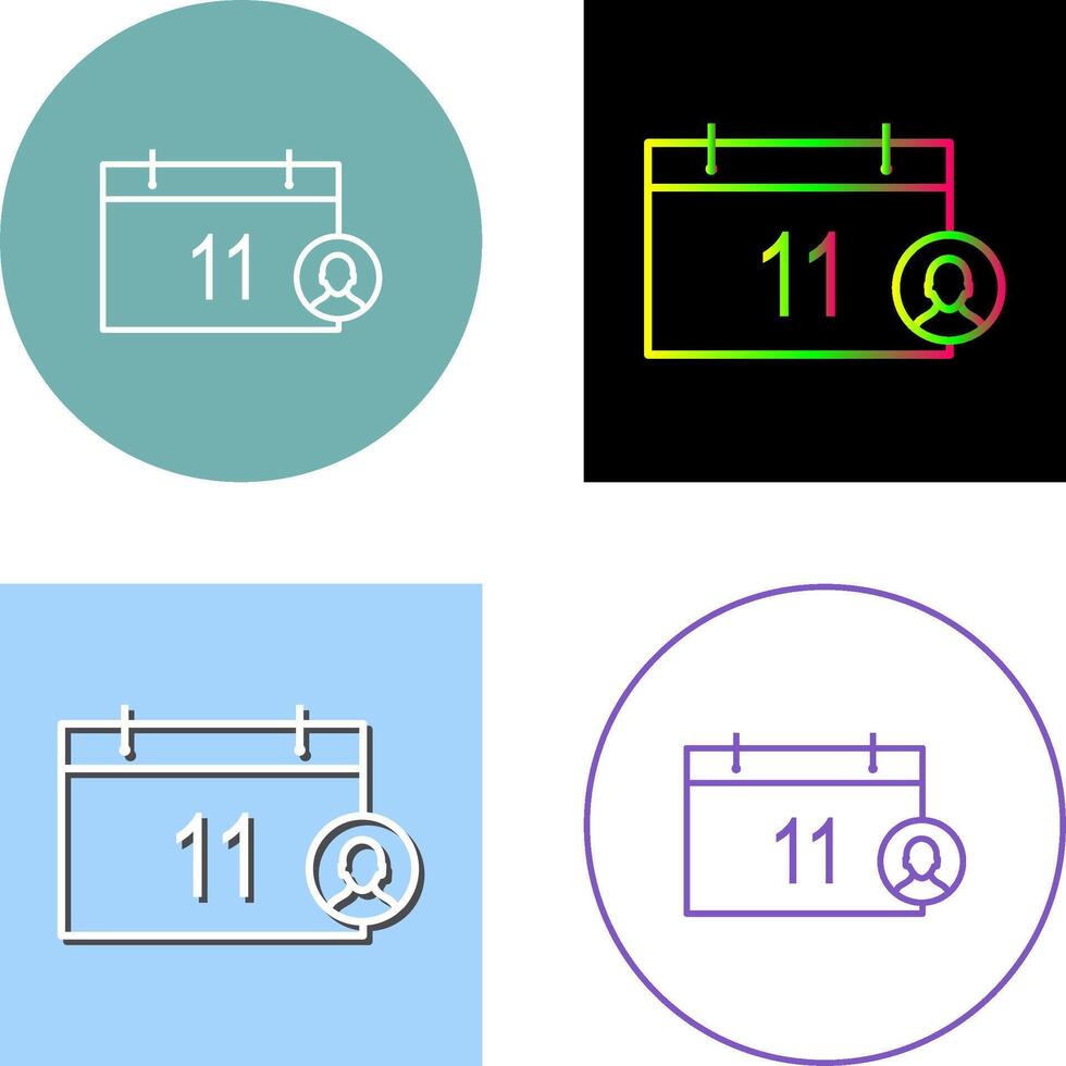 Unique Event Management Icon Design vector
