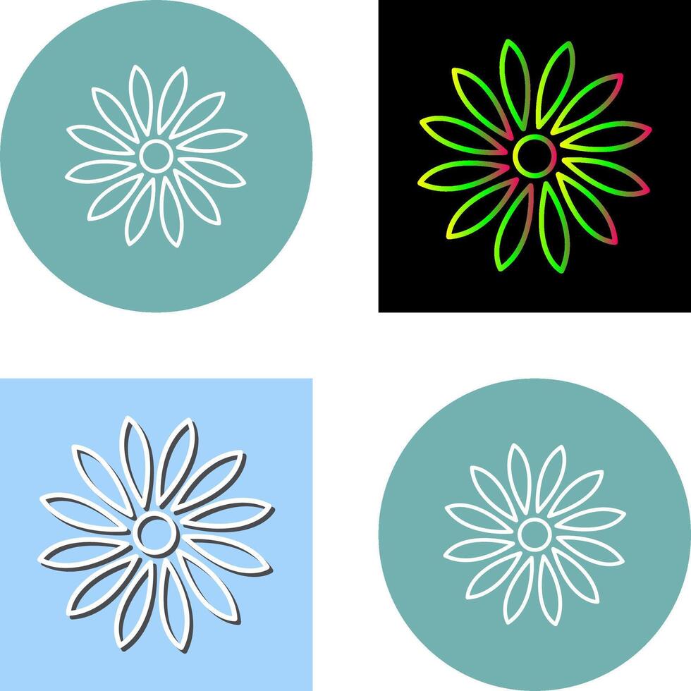 Unique Flower Icon Design vector