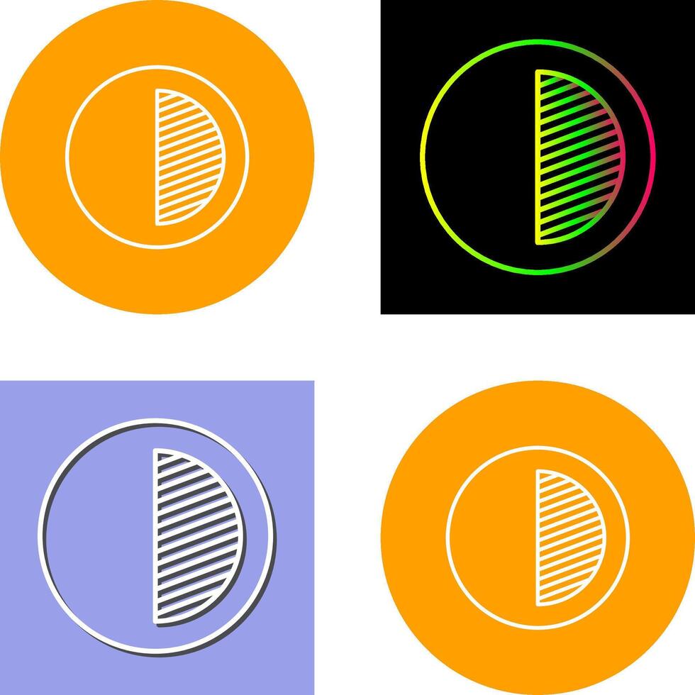 Unique Contrast Icon Design vector