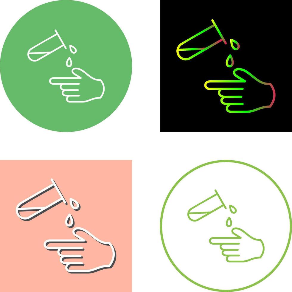 Corrosive Hazard Icon Design vector