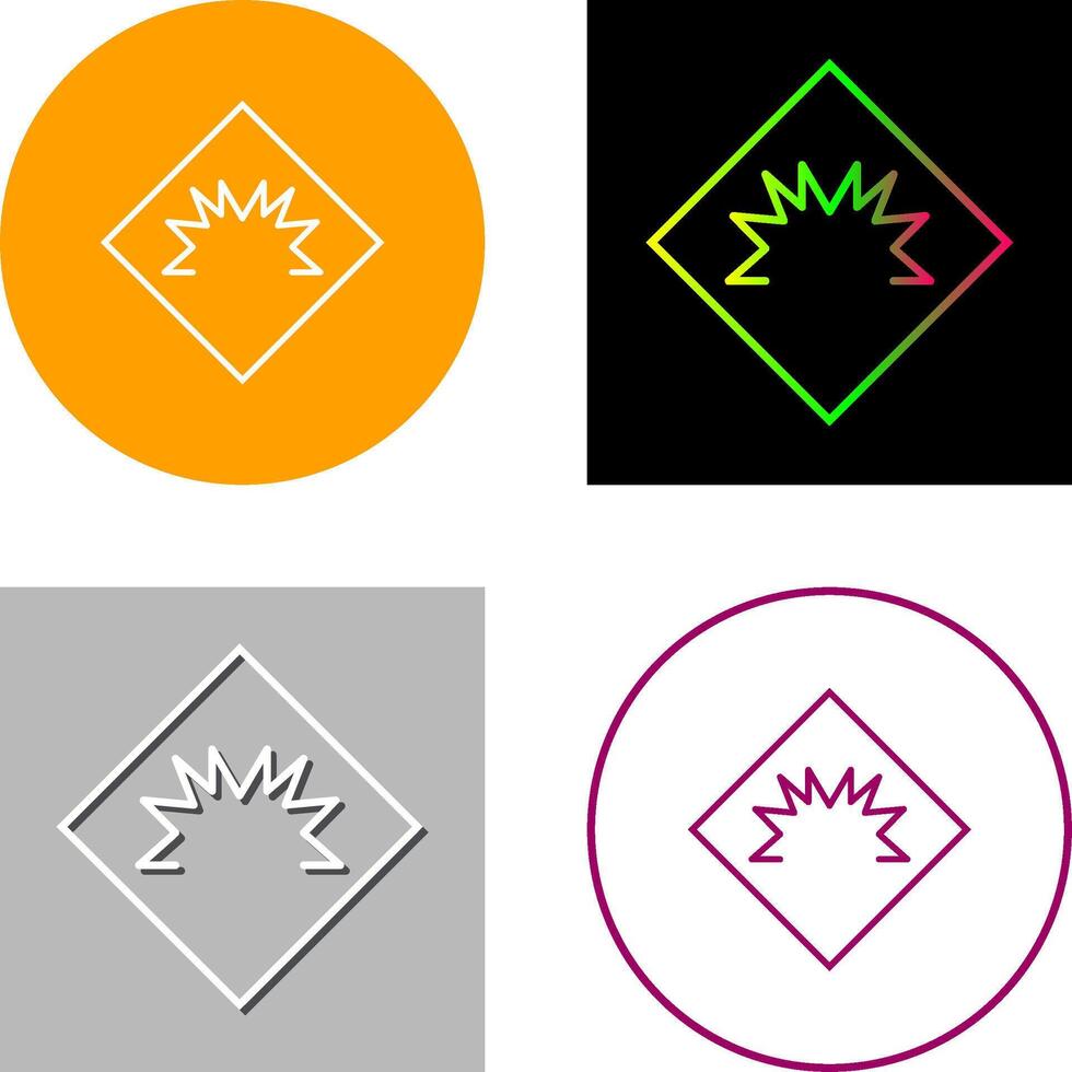 Danger of Welding Flash Icon Design vector