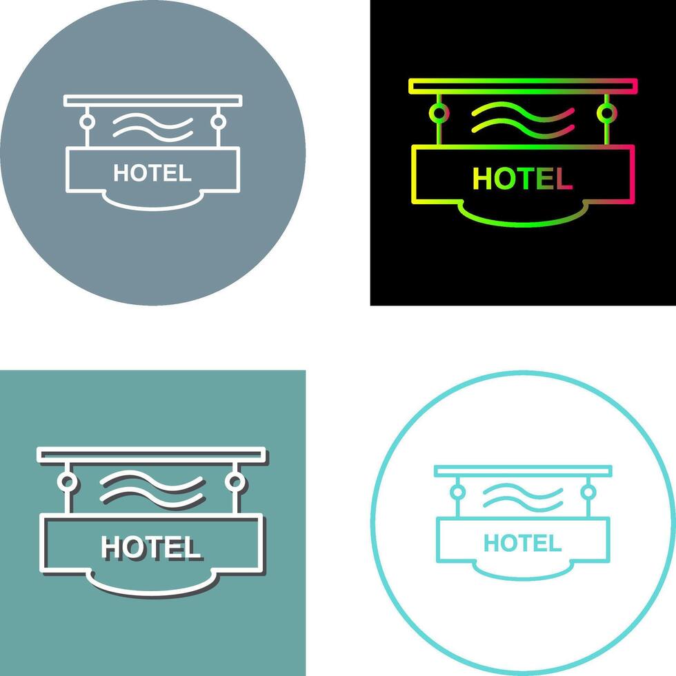 Hotel Sign Icon Design vector